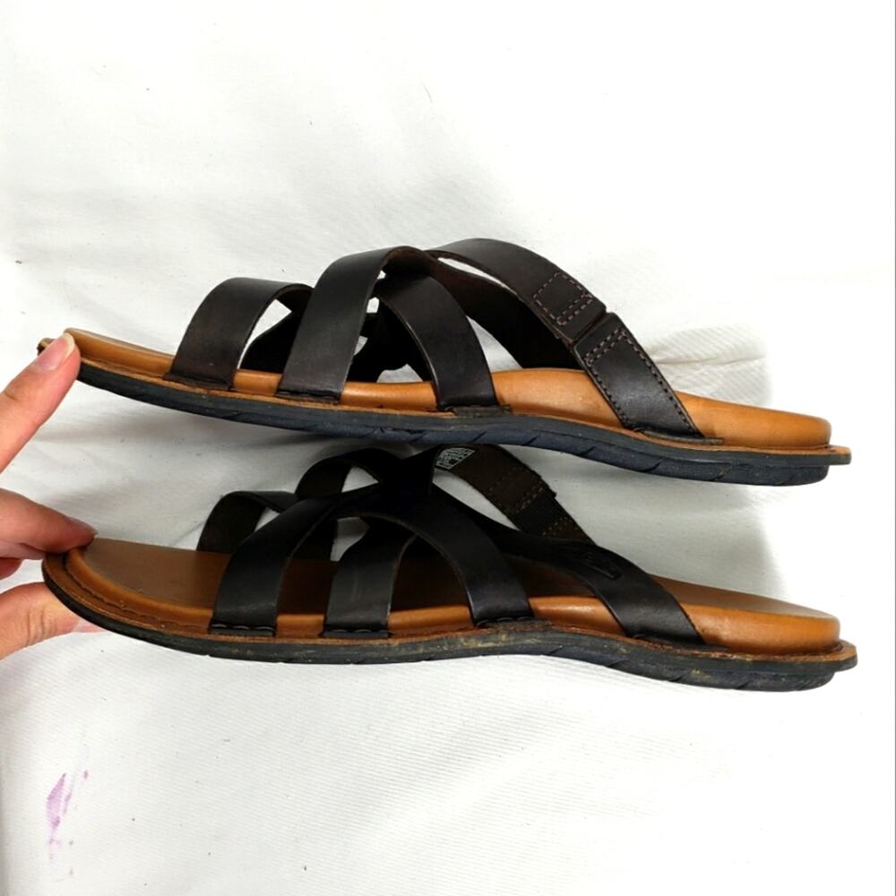 Keen Women's Brown Footbed Black Strappy Sandals - Picture 8 of 8